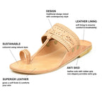 Stepsoft Natural Leather Kolhapuri Chappals For Men – Party & Ethnic Wear | Grocsy