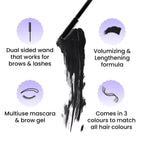FAE Beauty 2 in 1 Brows X Lashes Brash Dual Mascara and Brow Gel - Jet Black | Grocsy