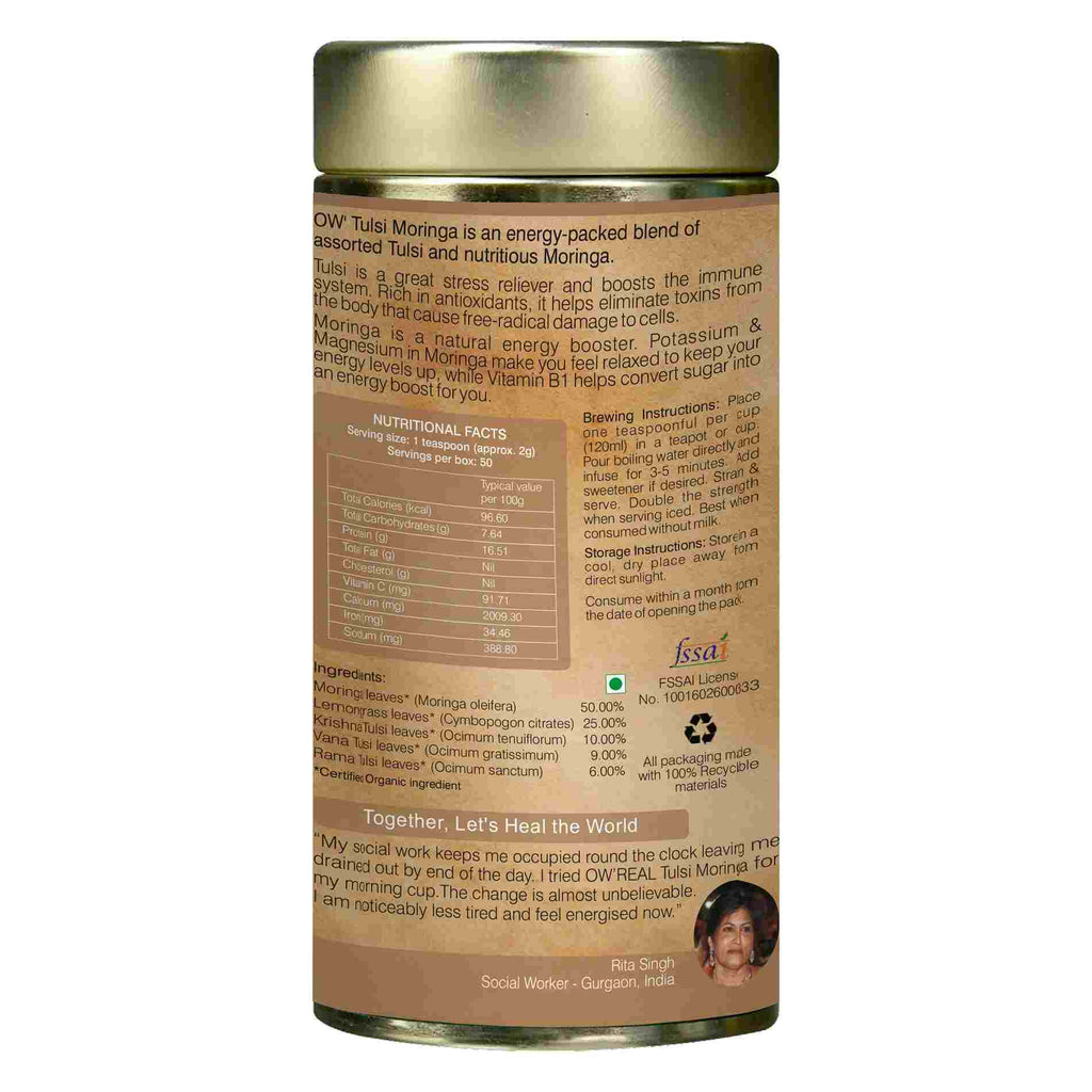 Organic Wellness Tulsi Moringa Tin Pack | Grocsy