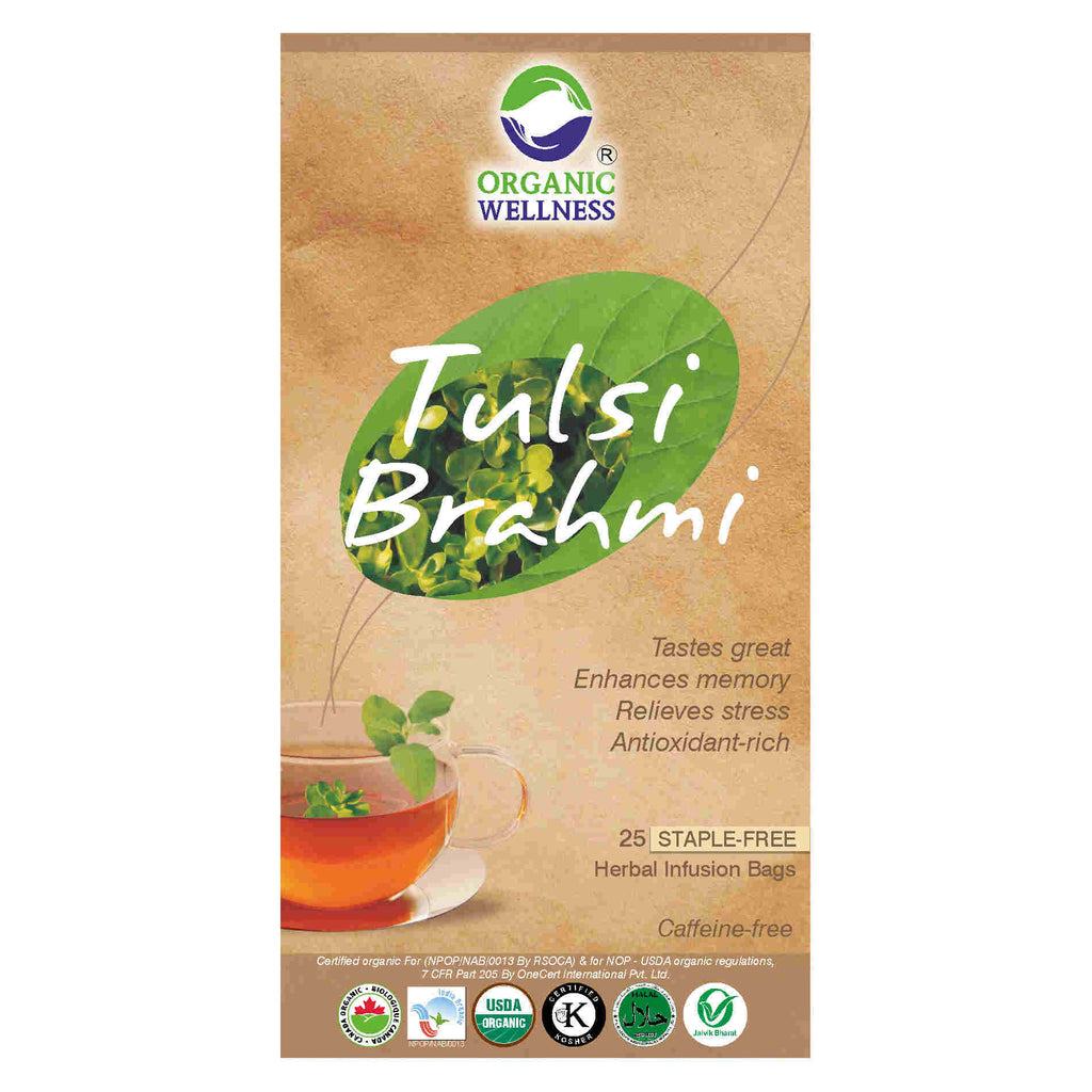 Organic Wellness Tulsi Brahmi Teabags | Grocsy