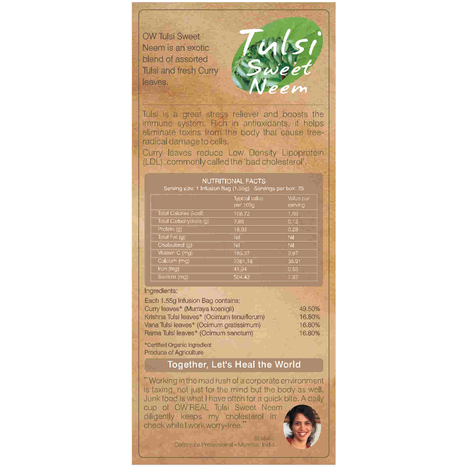 Organic Wellness Sweet Neem Teabags | Grocsy