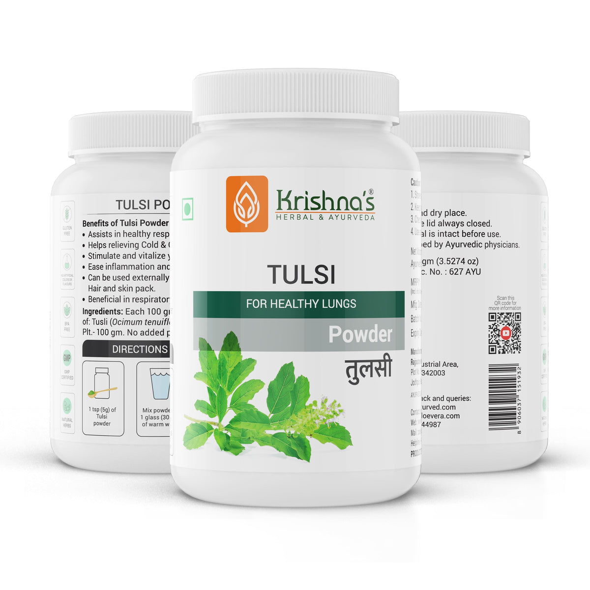Krishna'S Herbal & Ayurveda Tulsi Powder | Grocsy