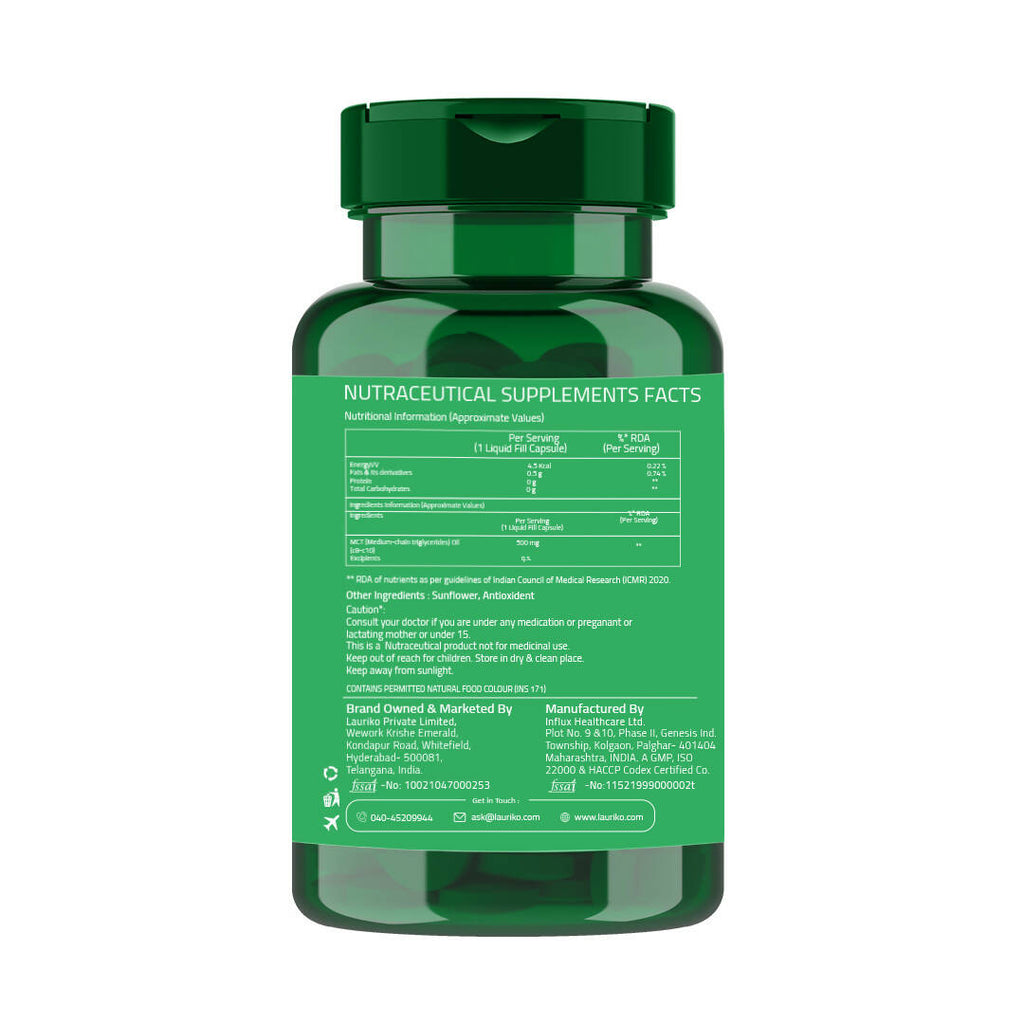 Laurik Mct Oil Capsules For Weightloss | Grocsy