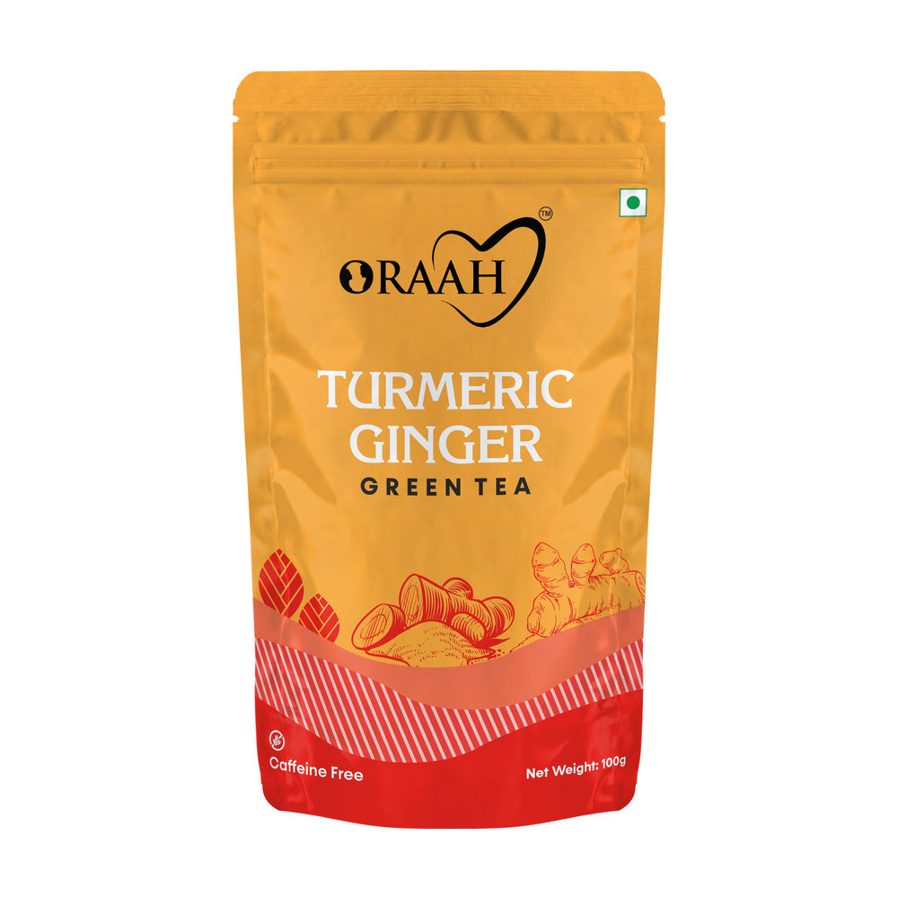 Oraah Turmeric Ginger Green Tea | Grocsy