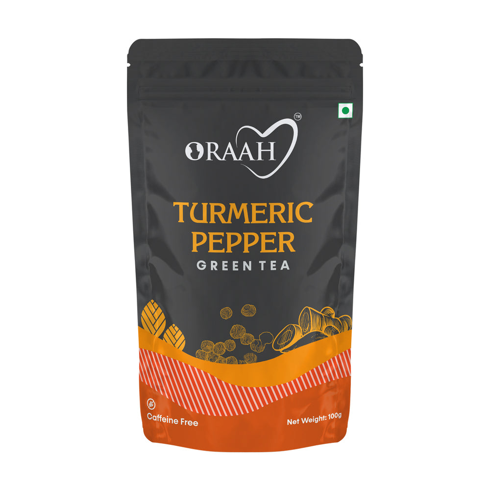 Oraah Turmeric Pepper Green Tea | Grocsy