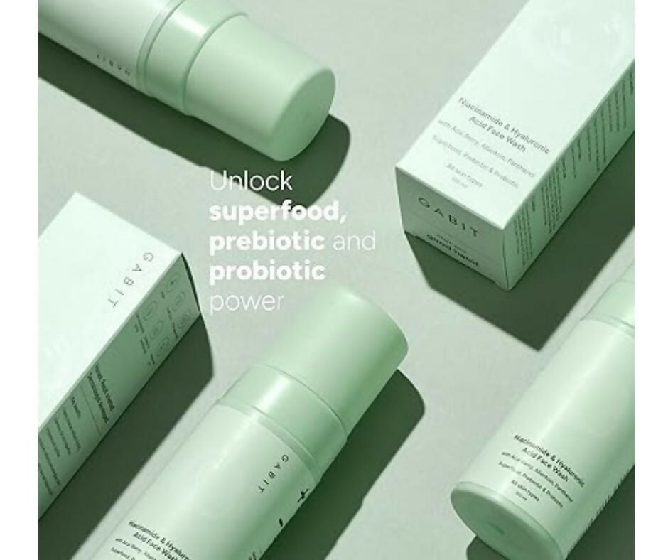 Gabit Niacinamide & Hyaluronic Acid Foaming Face Wash | Grocsy