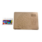 Kraftsman English Alphabets Wooden Jigsaw Puzzles Tortoise Shape Puzzle | Color Kit Included | Grocsy