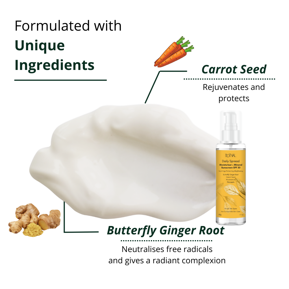 Botnal Daily Spread Moisturiser + Mineral Sunscreen SPF 30 | Grocsy