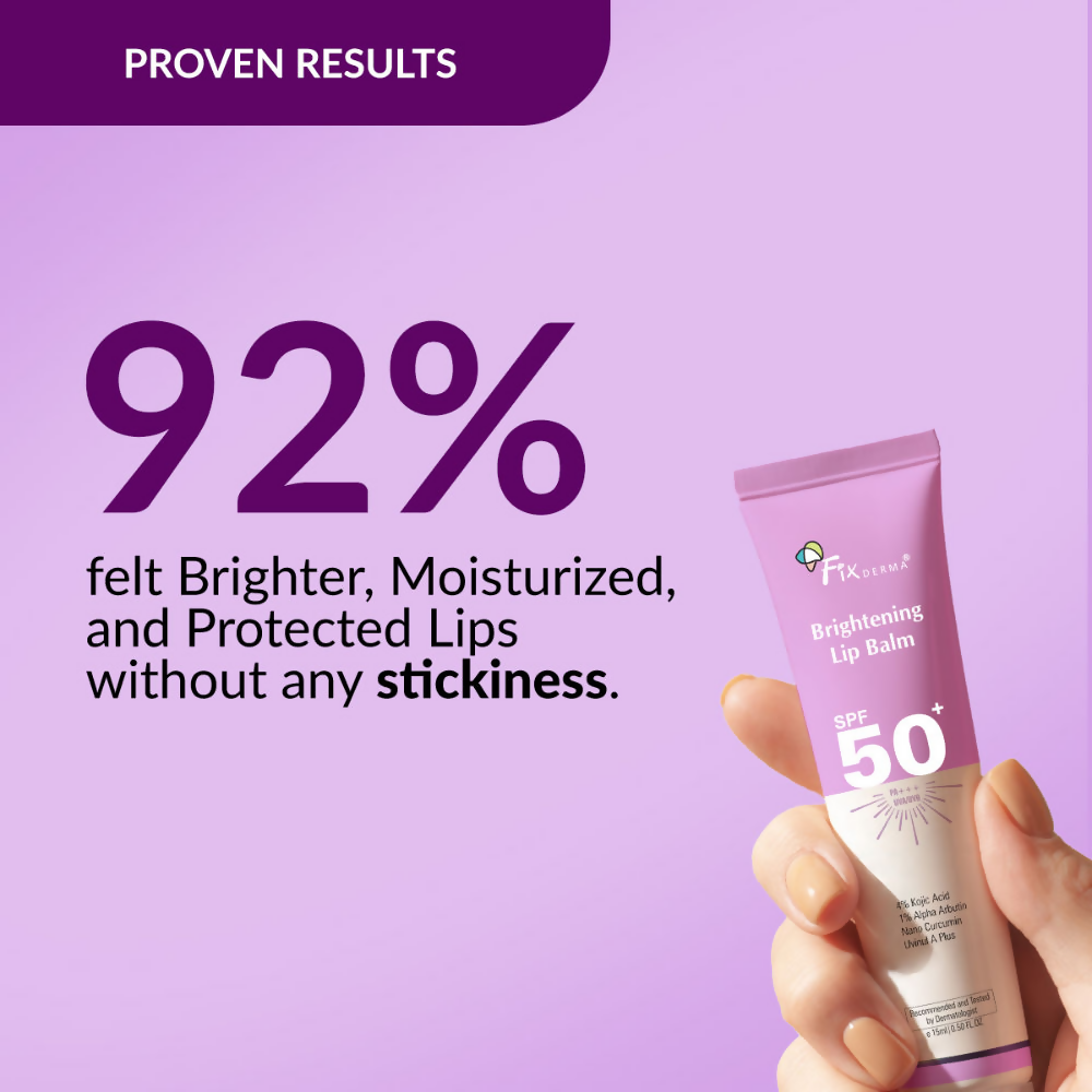Fixderma 4% Kojic Acid Brightening Lip Balm SPF 50+ | Grocsy