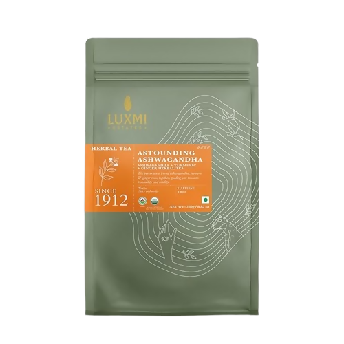 Luxmi Estates Astounding Ashwagandha – Certified Organic Herbal Infusion | Grocsy