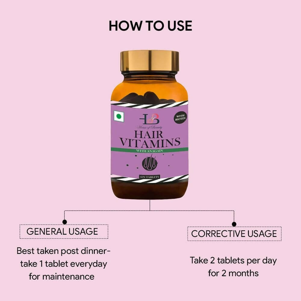 House Of Beauty Hair Vitamins Tablets | Grocsy