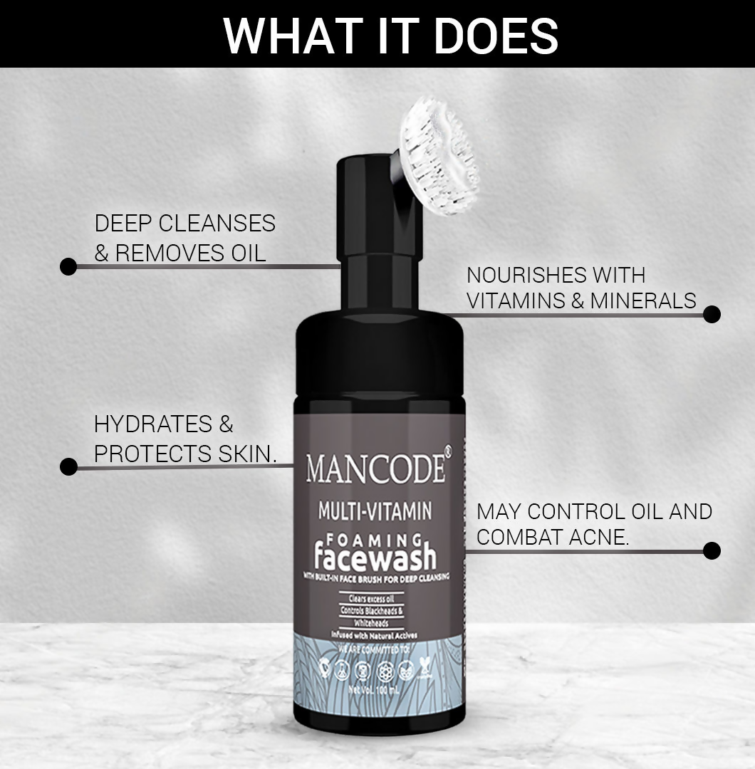 Mancode Multi-Vitamin Foaming Face Wash | Grocsy