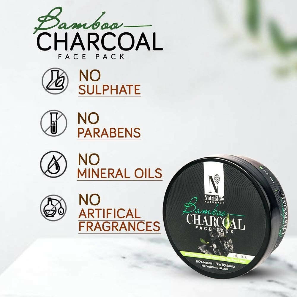 NutriGlow NATURAL'S Bamboo Charcoal Face Pack | Grocsy