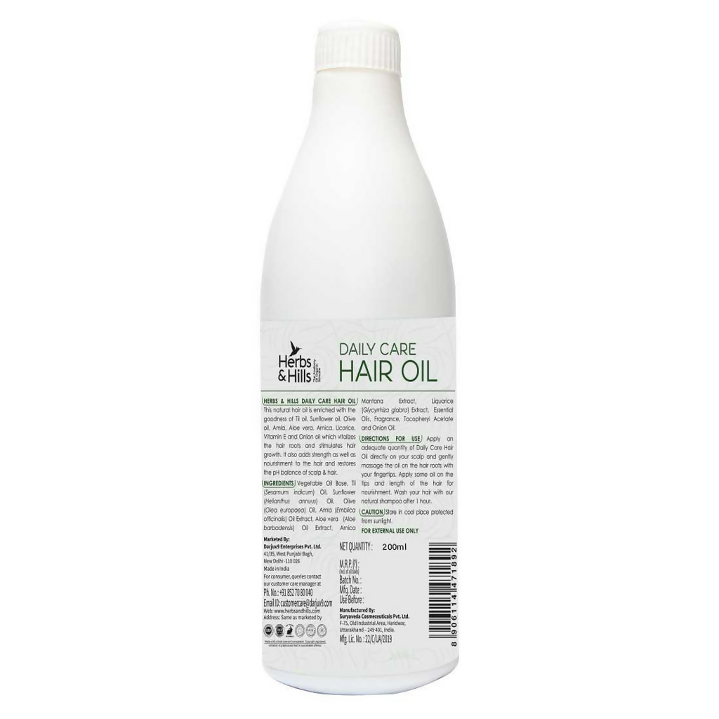Herbs & Hills Daily Care Hair Oil | Grocsy