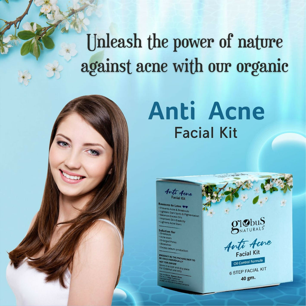 Globus Naturals Anti Acne 6 Step Facial Kit | Grocsy