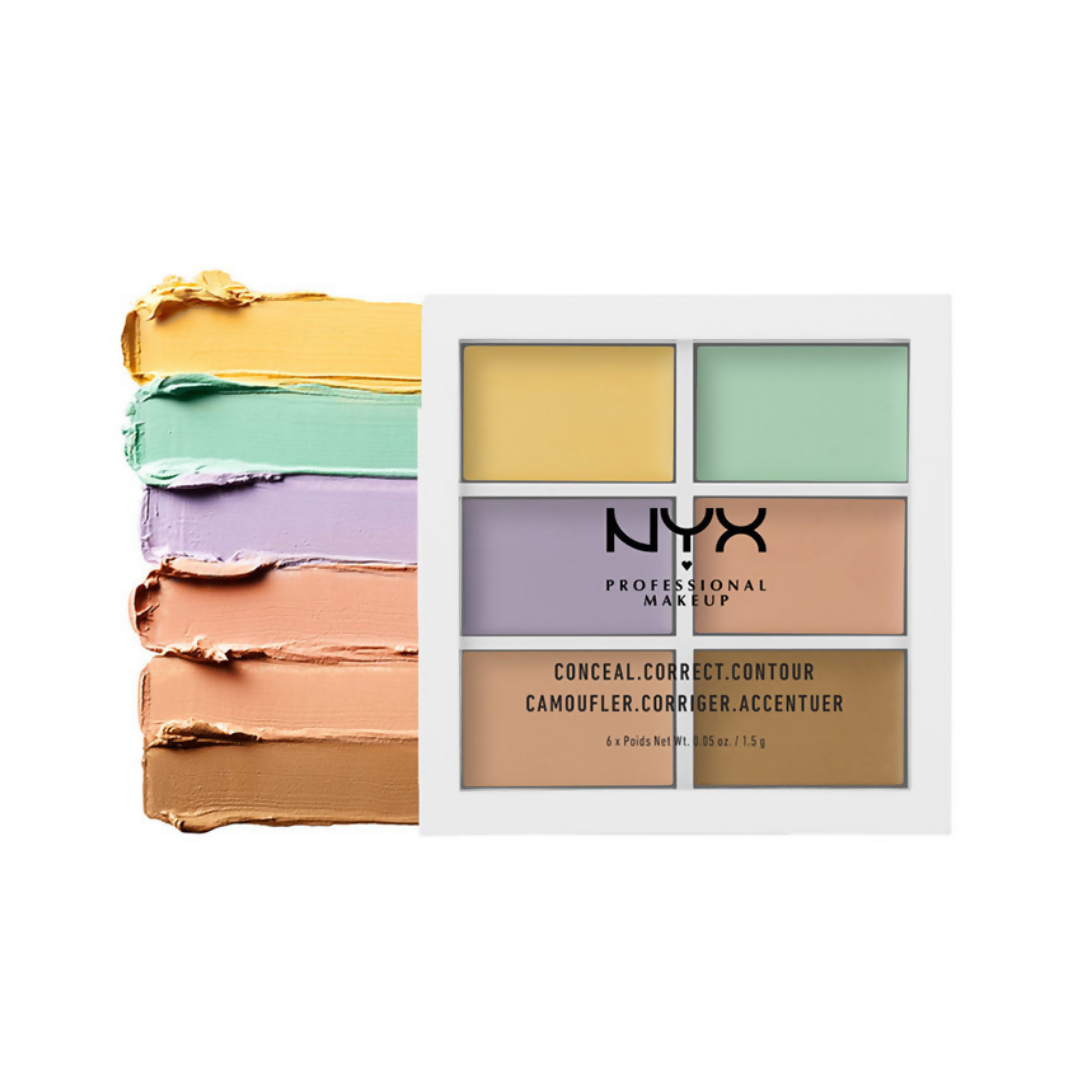 NYX Professional Makeup Conceal, Correct, Contour Palette - Color Correcting Concealer | Grocsy
