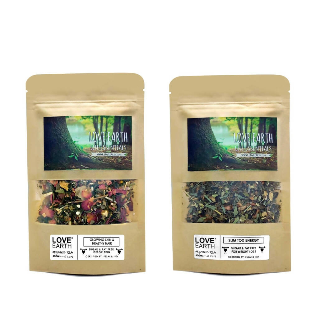 Love Earth 60 Days Tea-Tox Combo | Grocsy