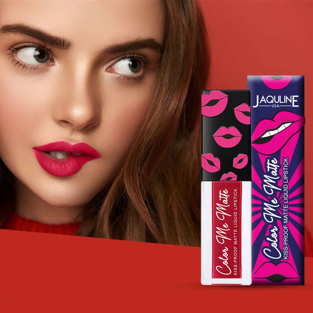 Jaquline USA Color Me Matte Liquid Lipstick - Sangria Red | Grocsy