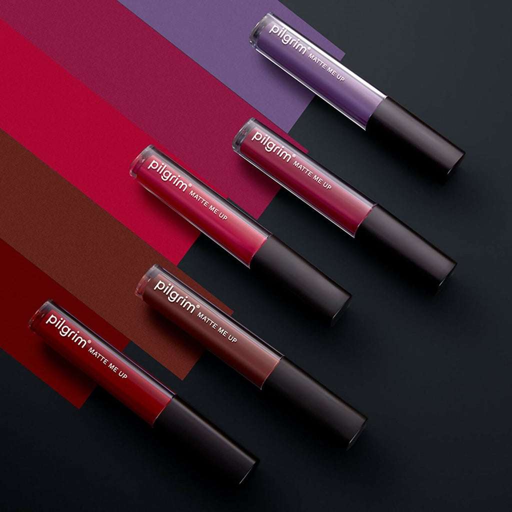 Pilgrim Liquid Matte Lipstick with Hyaluronic Acid - Kinky Pink | Grocsy