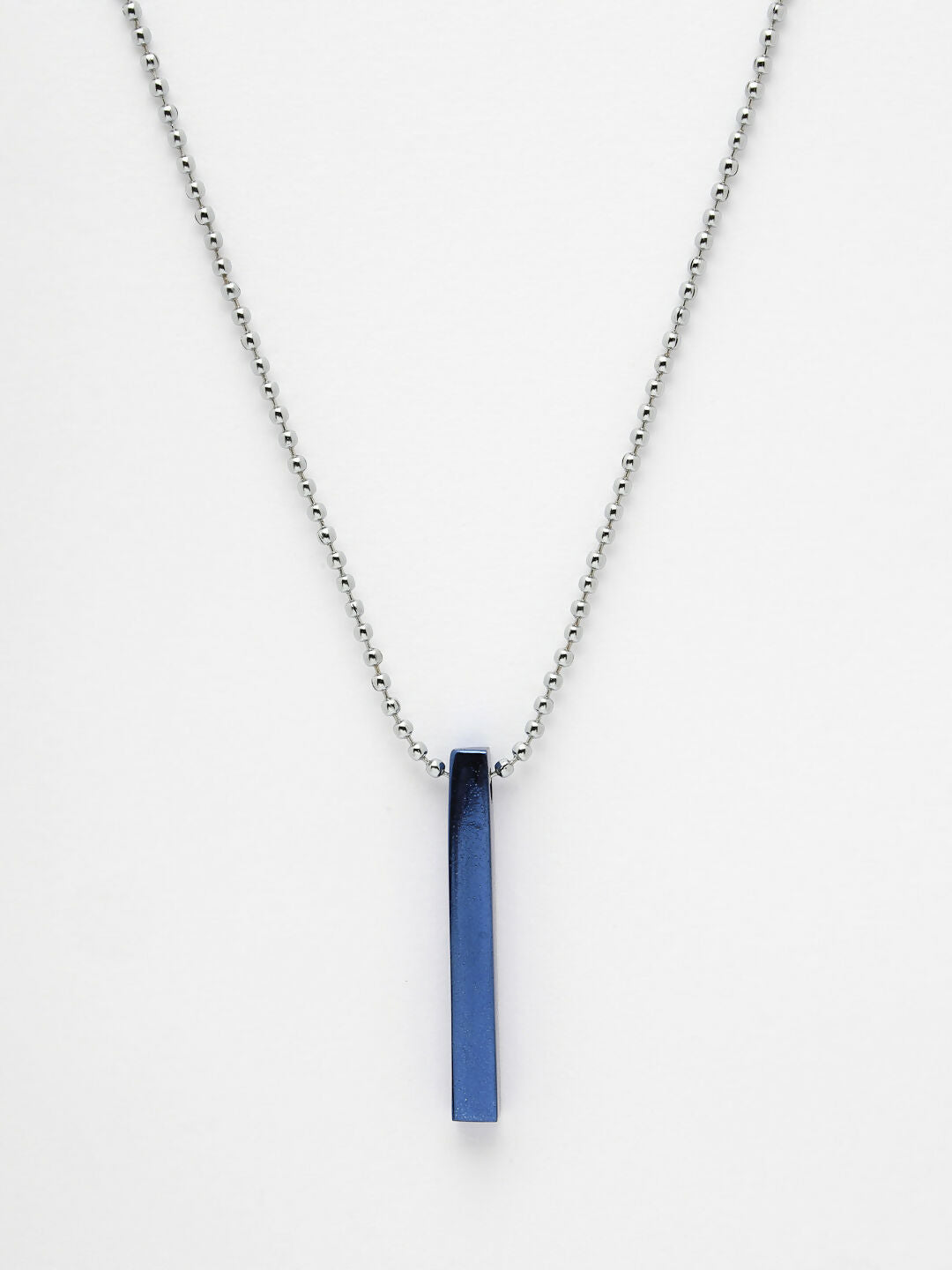NVR Men's Set of 2 Gold & Blue Geomatric Pendent With Chain | Grocsy