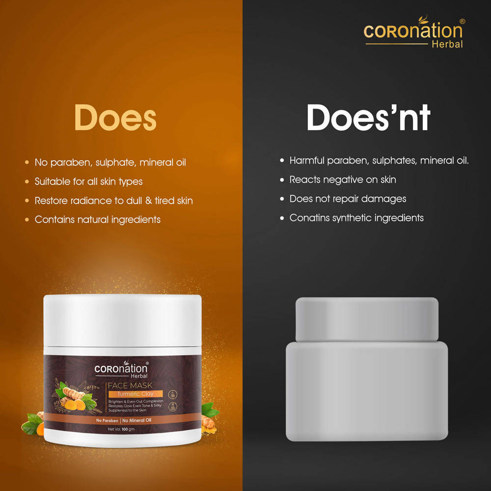 Coronation Herbal Turmeric Clay Face Mask | Grocsy