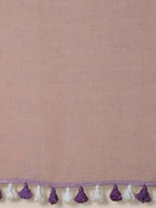 Suta Women Lavender And White Mul Cotton Saree | Grocsy