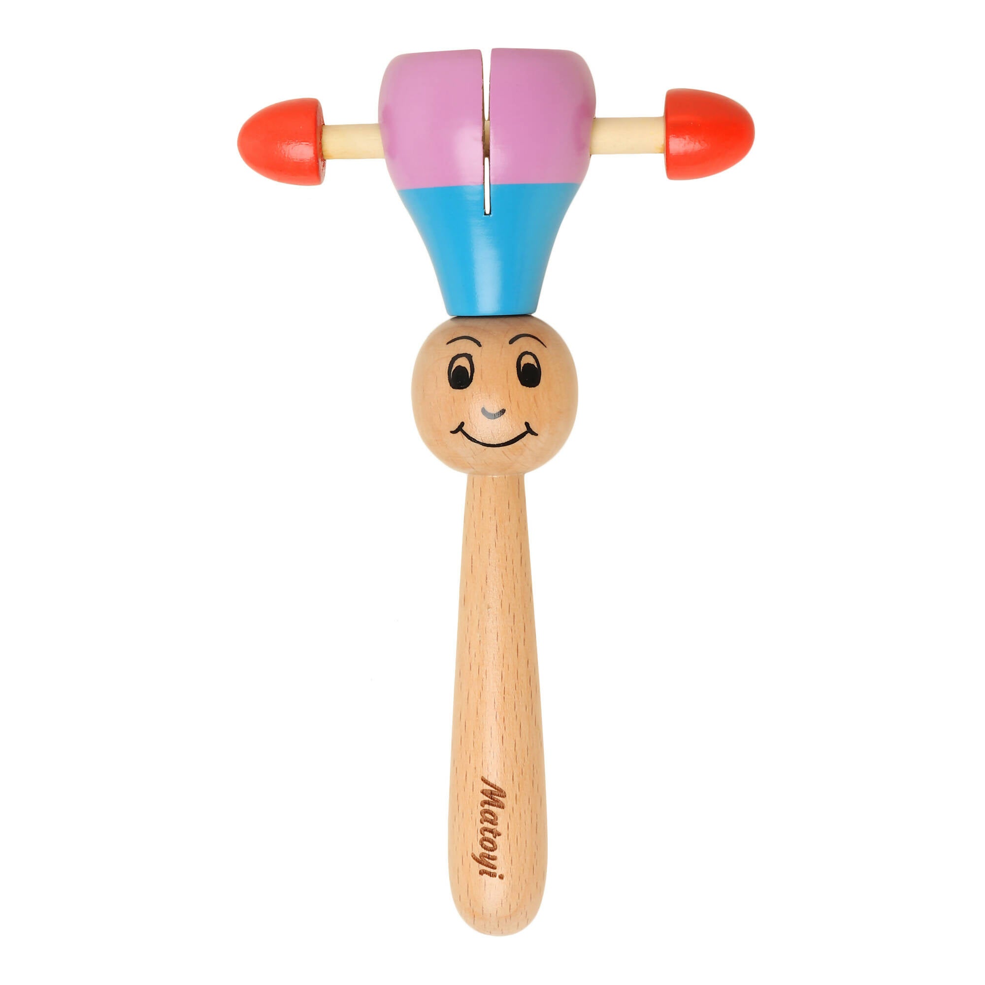 Matoyi Wobbly Doll & Pink Rabbit Pull Along & Maraca Rattle For Kids | Grocsy