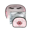 Colorbar Pouch Lips & Lashes Bag In Bag (Set Of Three) - White + Blush Pink | Grocsy