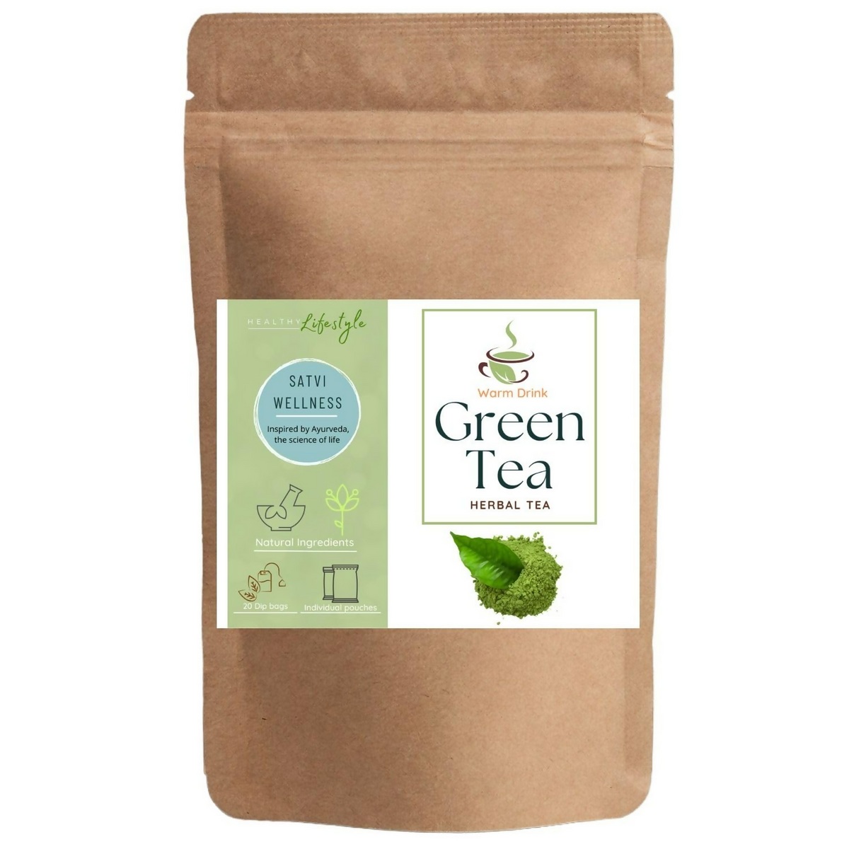 Satvi Wellness Green Tea In Tea Bags | Grocsy