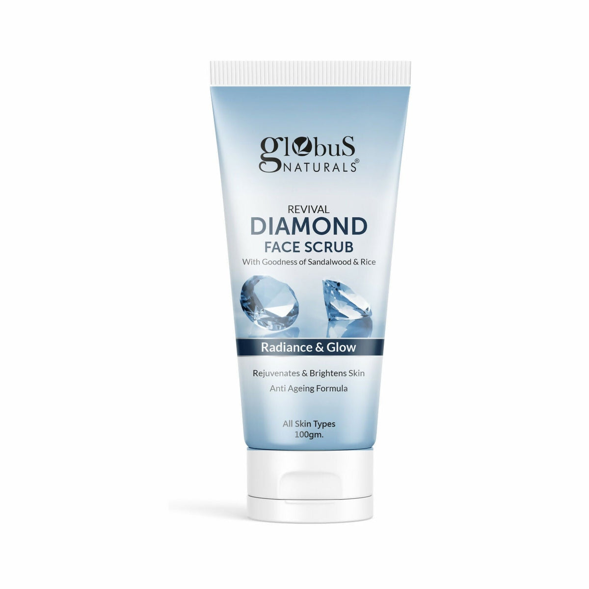 Globus Naturals Revival Diamond Face Scrub, Suitable For All Skin Types | Grocsy