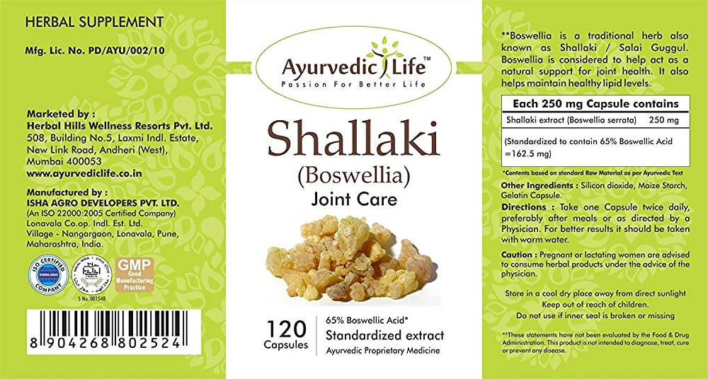 Ayurvedic Life Shallaki Capsules | Grocsy