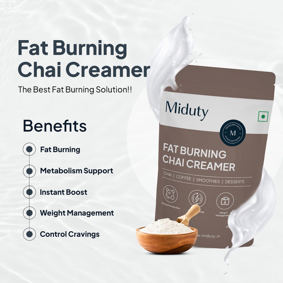 Miduty by Palak Notes Fat Burning Chai Creamer | Grocsy