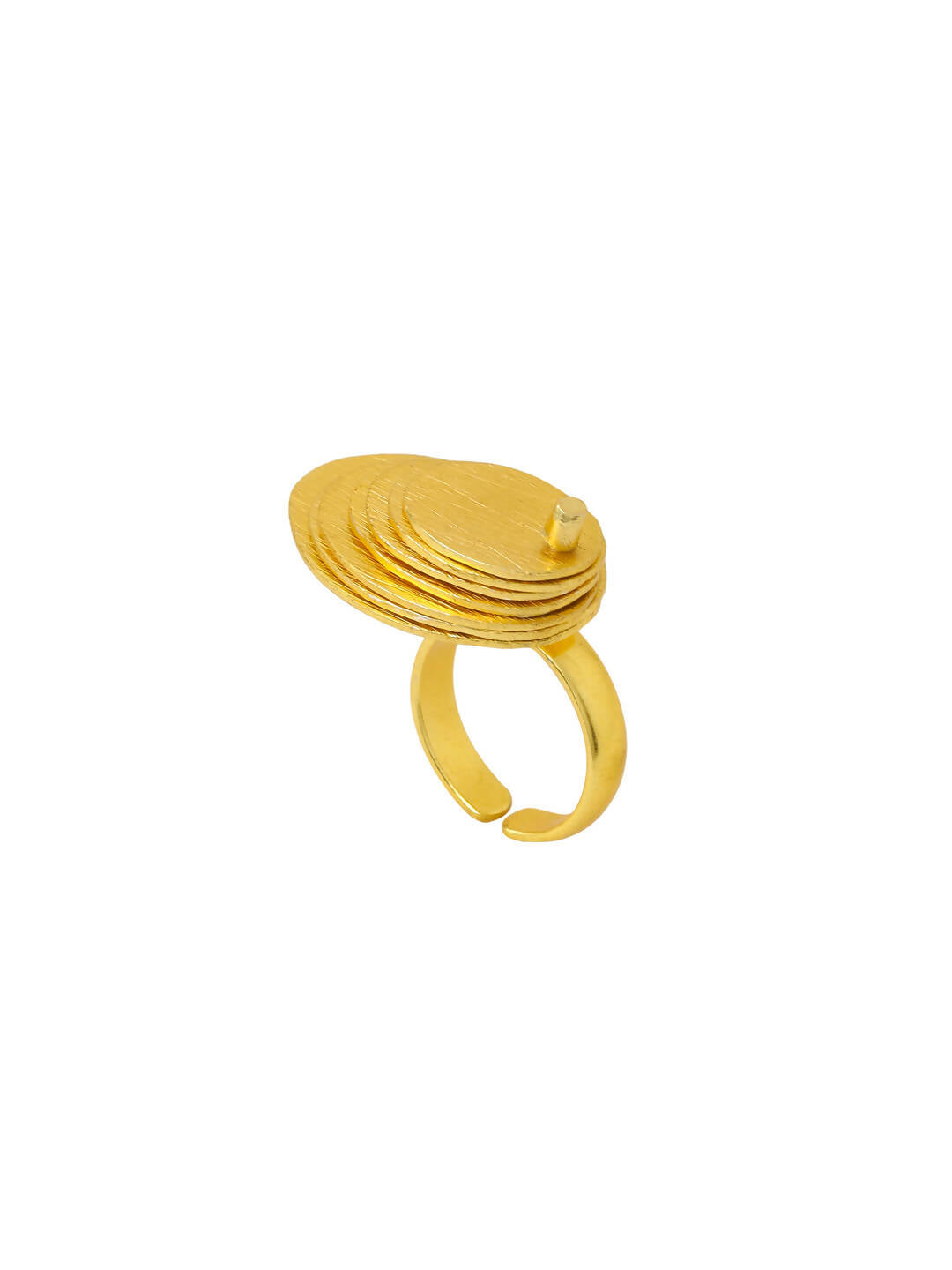 NVR Women's Western Gold-Polished Ajustable Finger Ring | Grocsy