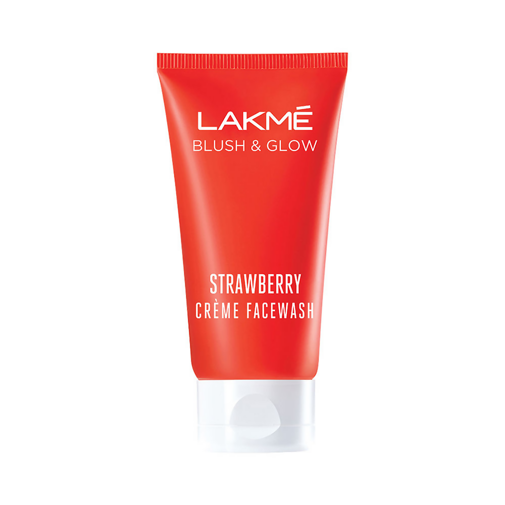 Lakme Blush & Glow Strawberry Creme Face Wash | Grocsy
