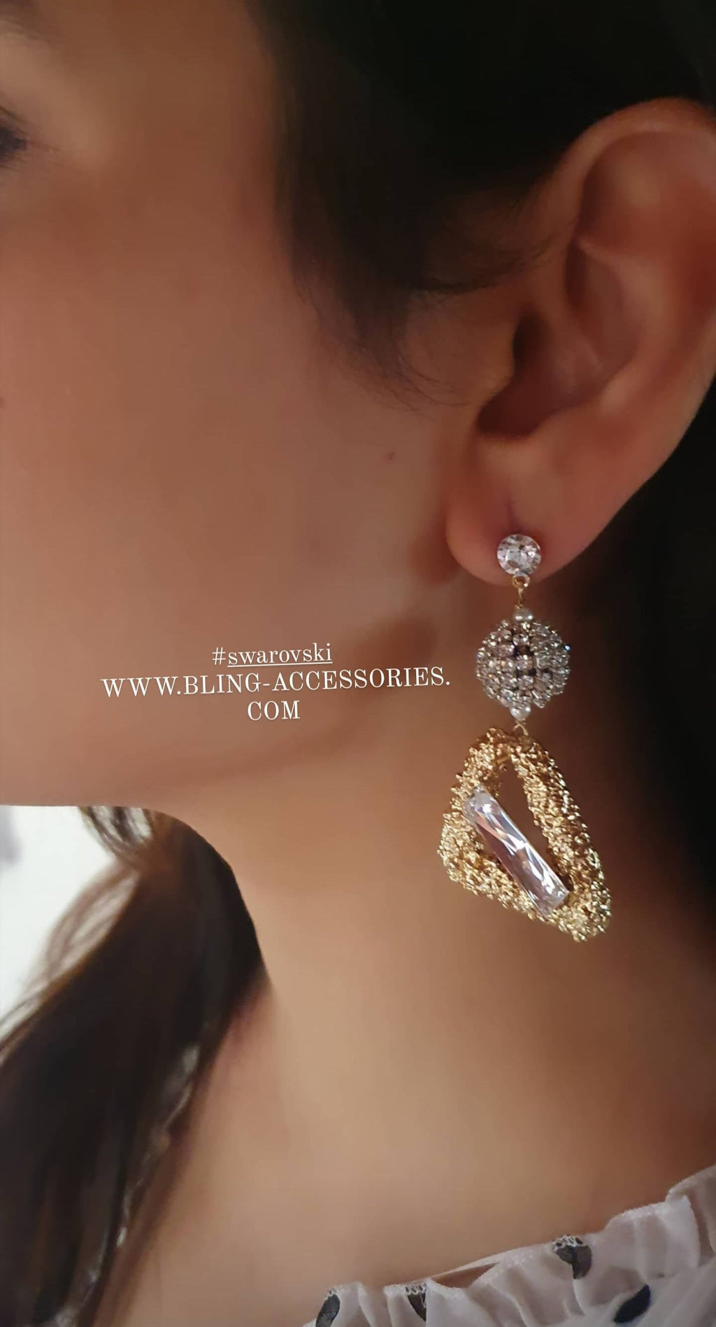 Bling Accessories Swarovski Crystal Earrings | Grocsy