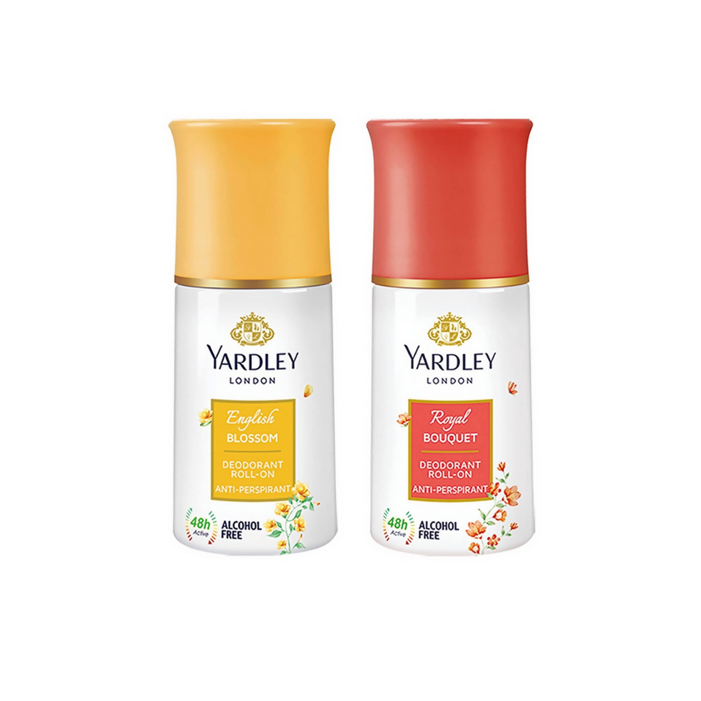 Yardley London Women Set of English Blossom & Royal Bouquet Deodorant Roll-On | Grocsy