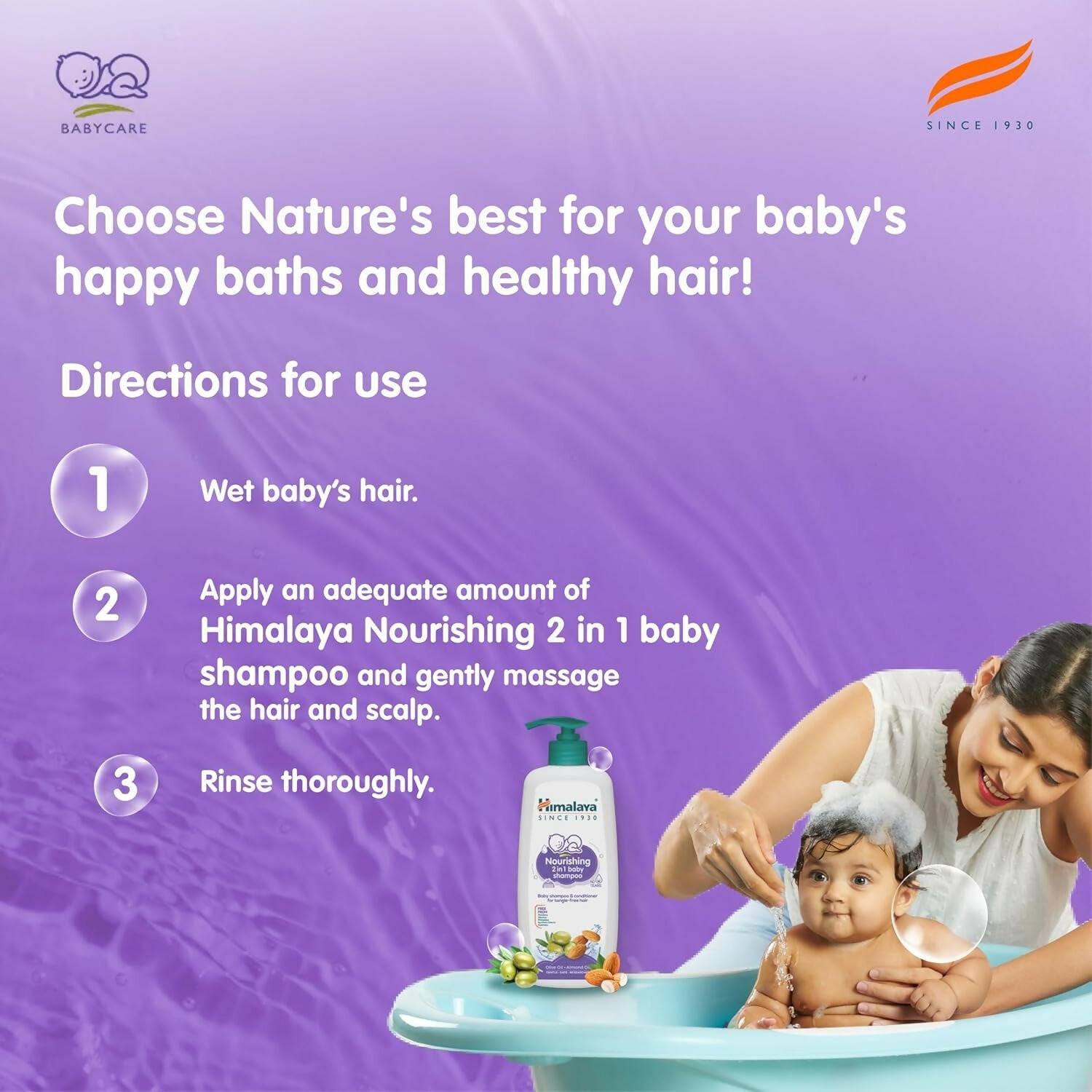 Himalaya Nourishing 2 in 1 Baby Shampoo & Conditioner for Tangle Free Hair | Grocsy