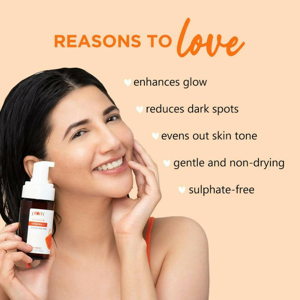 Plum Mandarin & Vitamin C Foaming Face wash | Grocsy