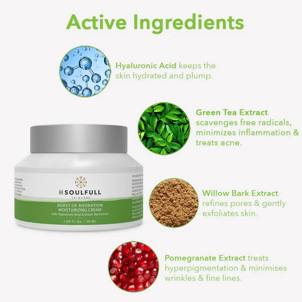 Be Soulfull Burst Of Hydration Moisturizing Cream | Grocsy