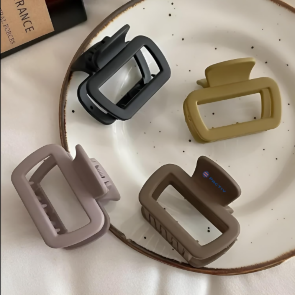 PACTIV Solid Color Matte Hollow Out Hair Claw Clips | Grocsy