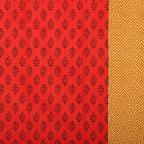 Vamika Printed Cotton Cream & Red Color Bedsheet With Pillow Covers (LEOC_GADD_R) | Grocsy