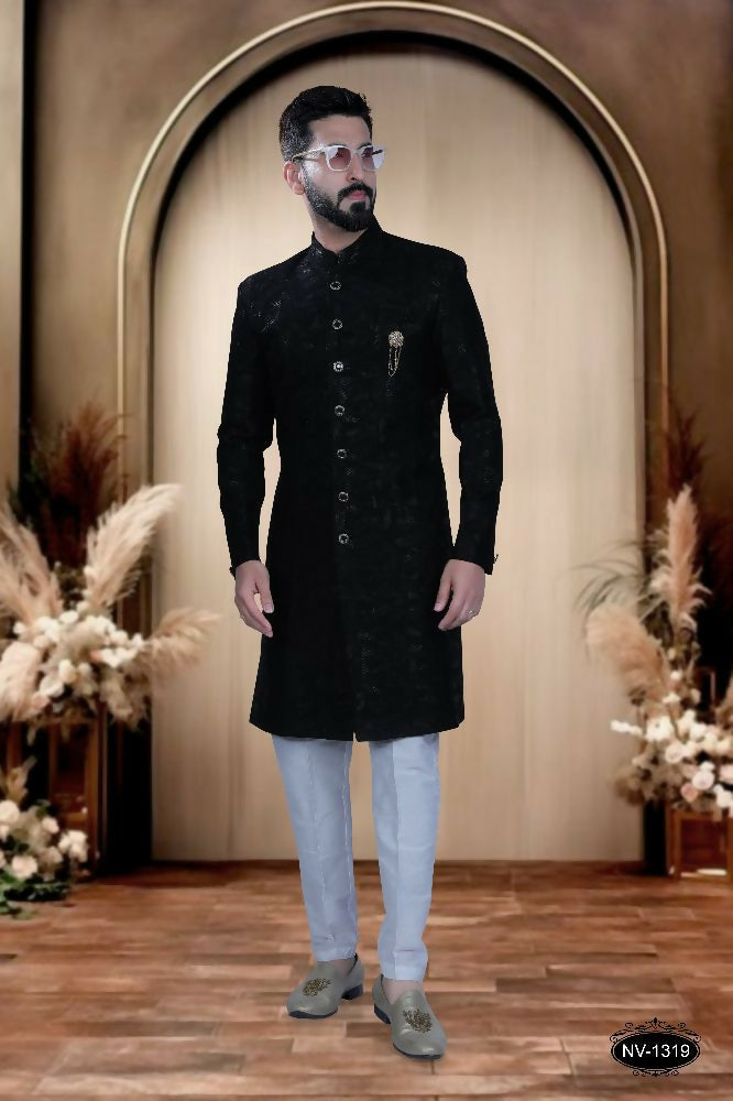 Joban Fashion Men's Black TR Kurta with Pyjama | Grocsy