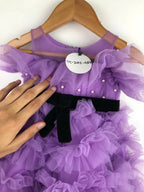 Pink Cow Fashions Purple Frilled Dress | Grocsy