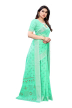 Vamika Green Chanderi Designer Saree (DIYA GREEN) | Grocsy