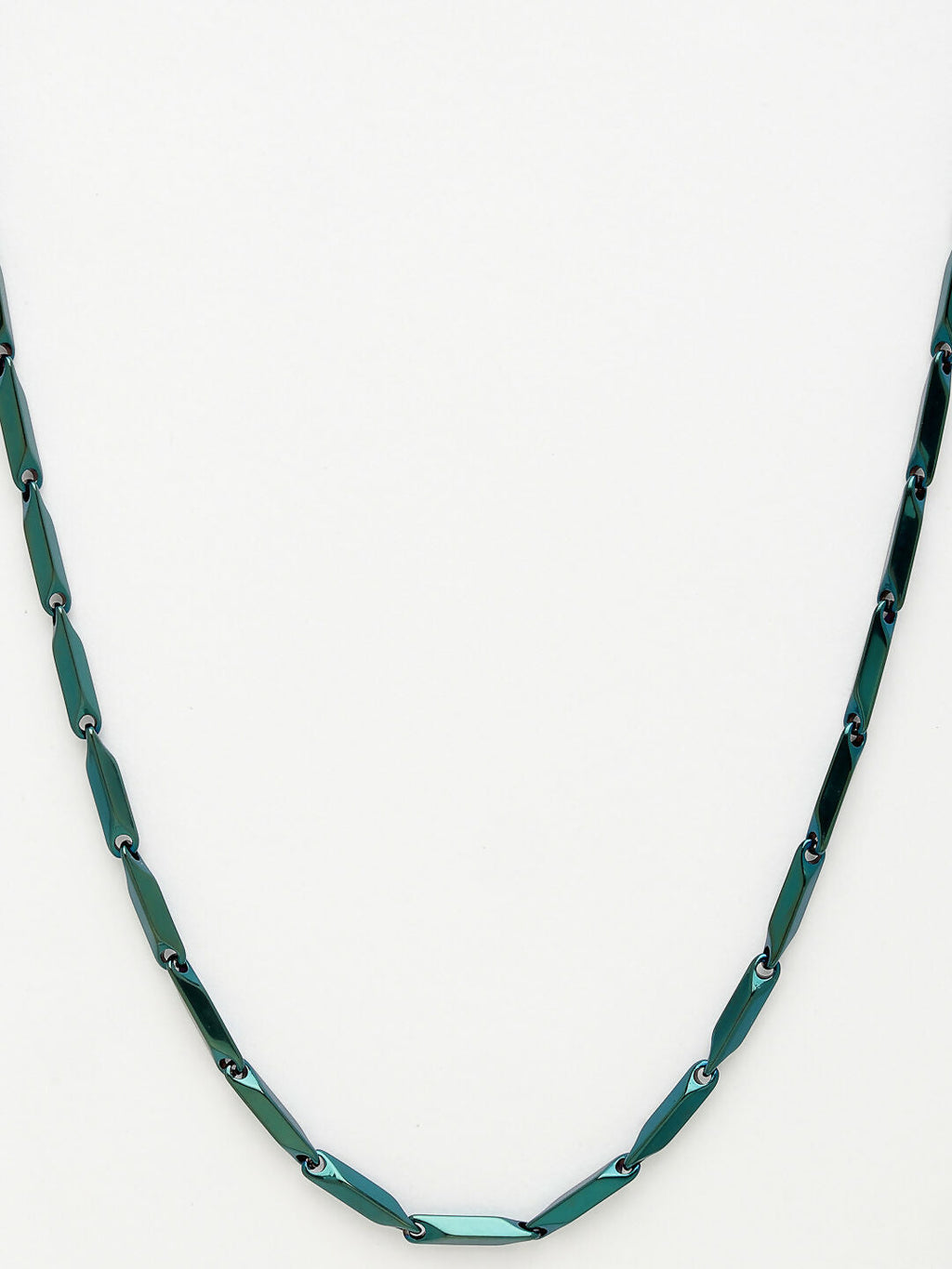 NVR Men's Green Rhodium-Plated Stainless Steel Chain | Grocsy