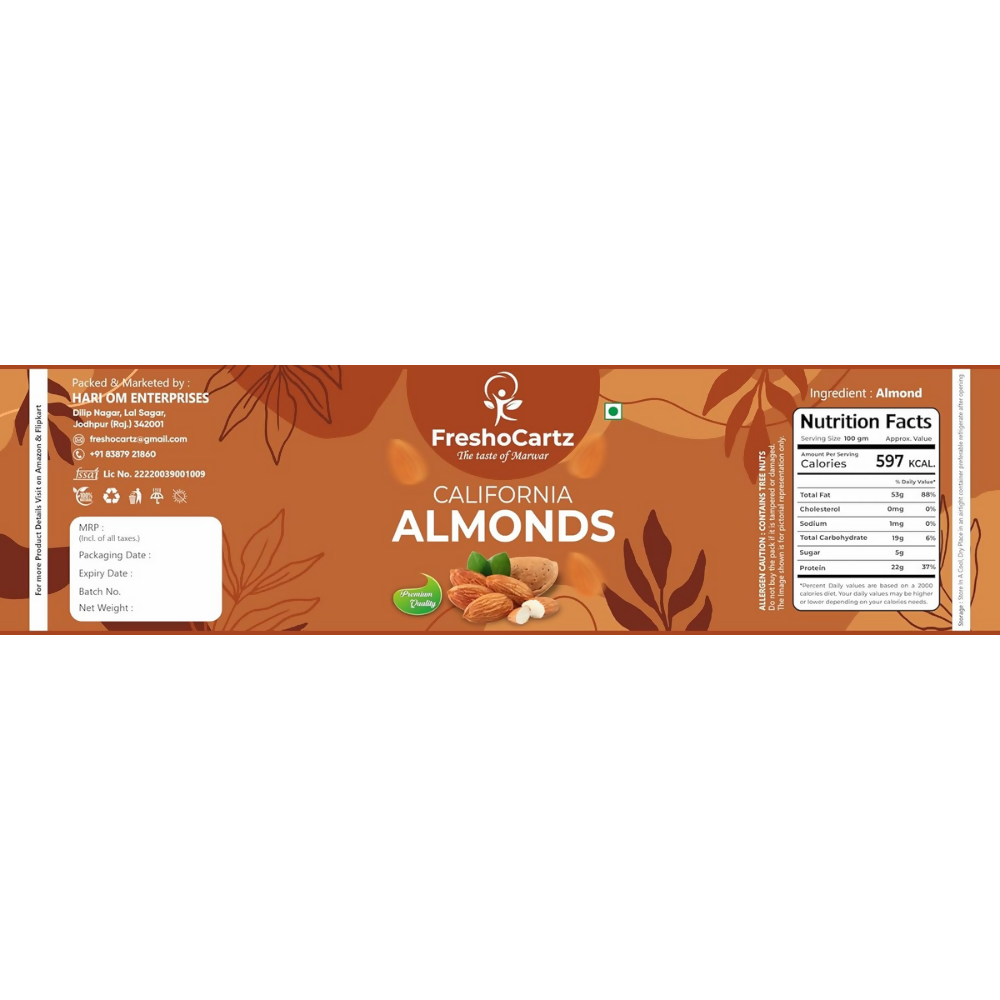 FreshoCartz California Almonds & Green Raisins Combo | Grocsy