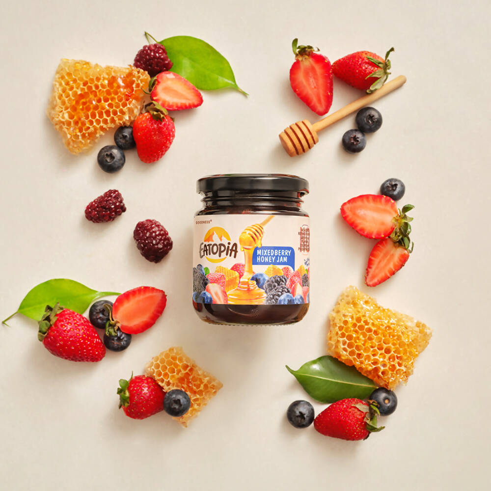 Eatopia Mixed Berry Honey Jam | Grocsy