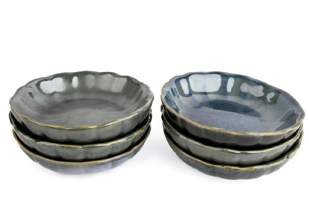 Simply Soho Ocean Crest Snack Plate- set of 6 | Grocsy