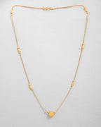 VOJ Gold-Polished Designer Piped Chain WithBig Gold Bead. | Grocsy