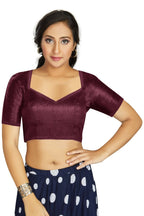 Aastha Fashion Women's Wine Art Silk Designer Traditional Readymade Blouse | Grocsy
